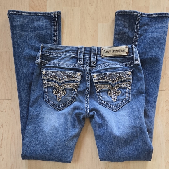 Rock Revival Denim - Rock Revival Women's Mid Rise Boot Sapphire Jeans Size 26